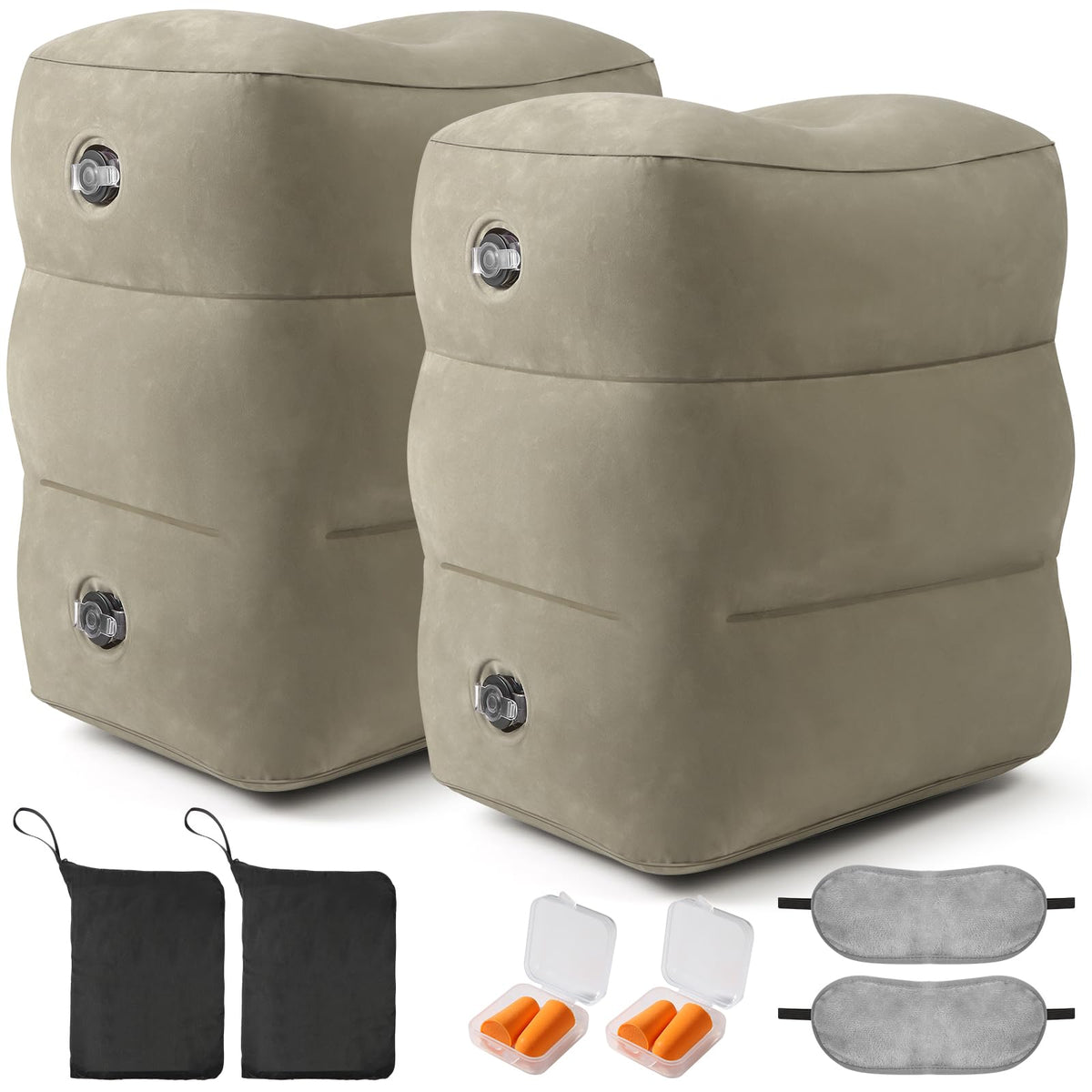 Eooqi front view of inflated foot rest showing stable support and comfort