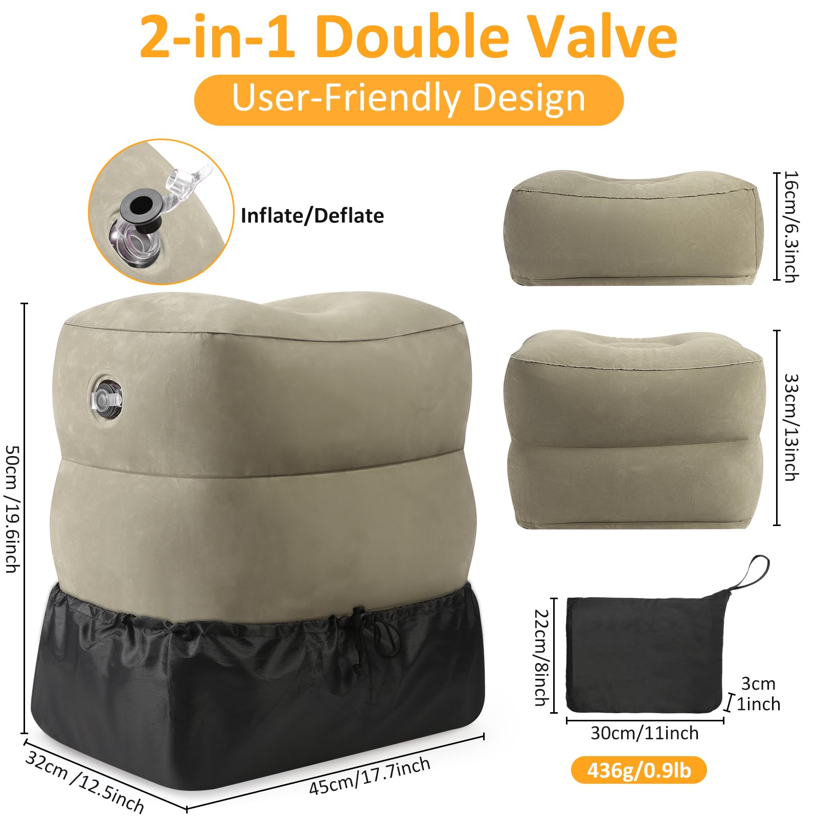 Eooqi double cap valve close-up showing quick inflation and secure seal