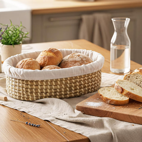 Eosify warming stone close-up showing textured ceramic that retains heat for bread