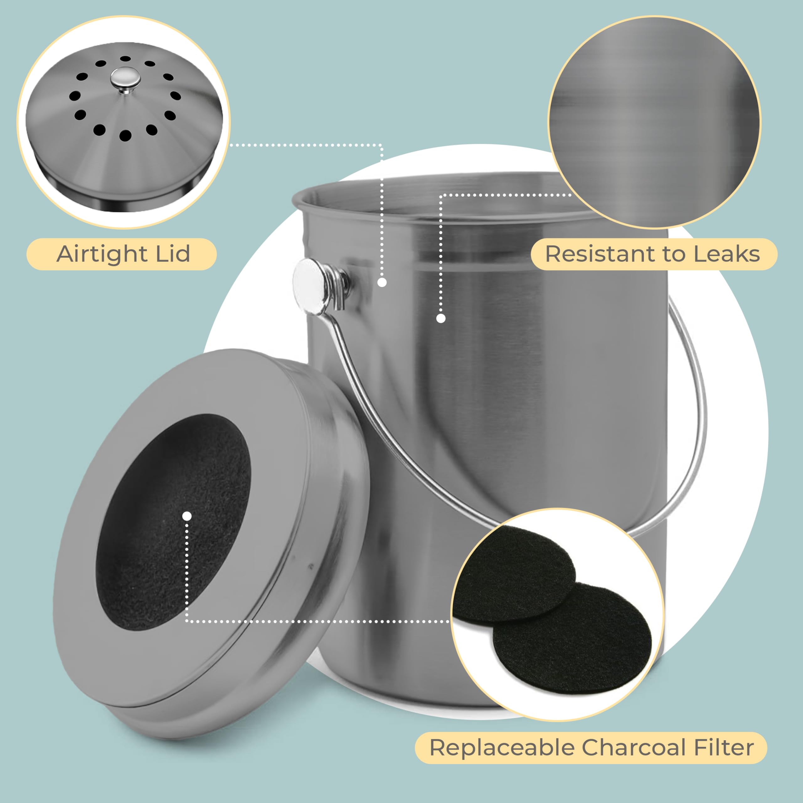 Epica charcoal filter close-up demonstrating odor control benefit