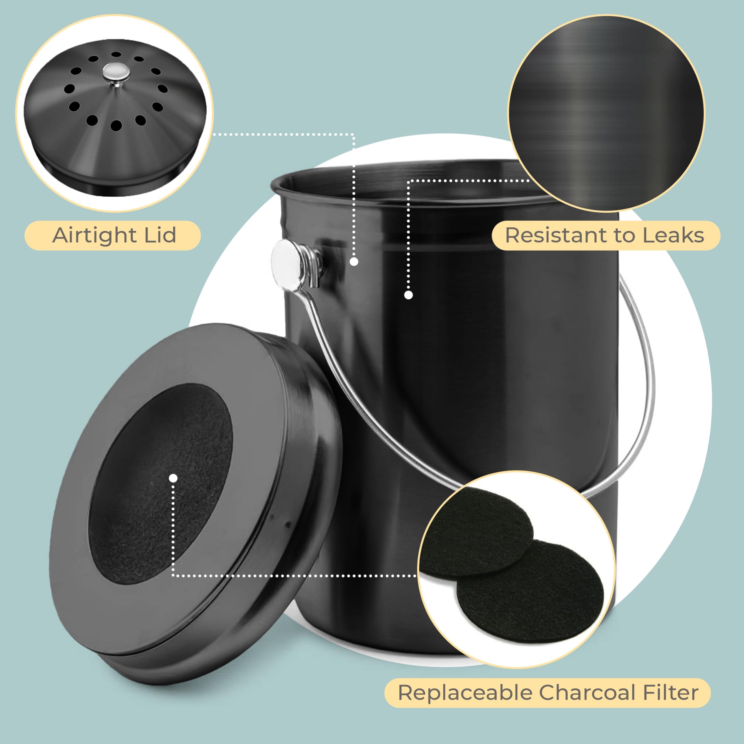 Epica stainless-steel surface close-up highlighting scratch resistance