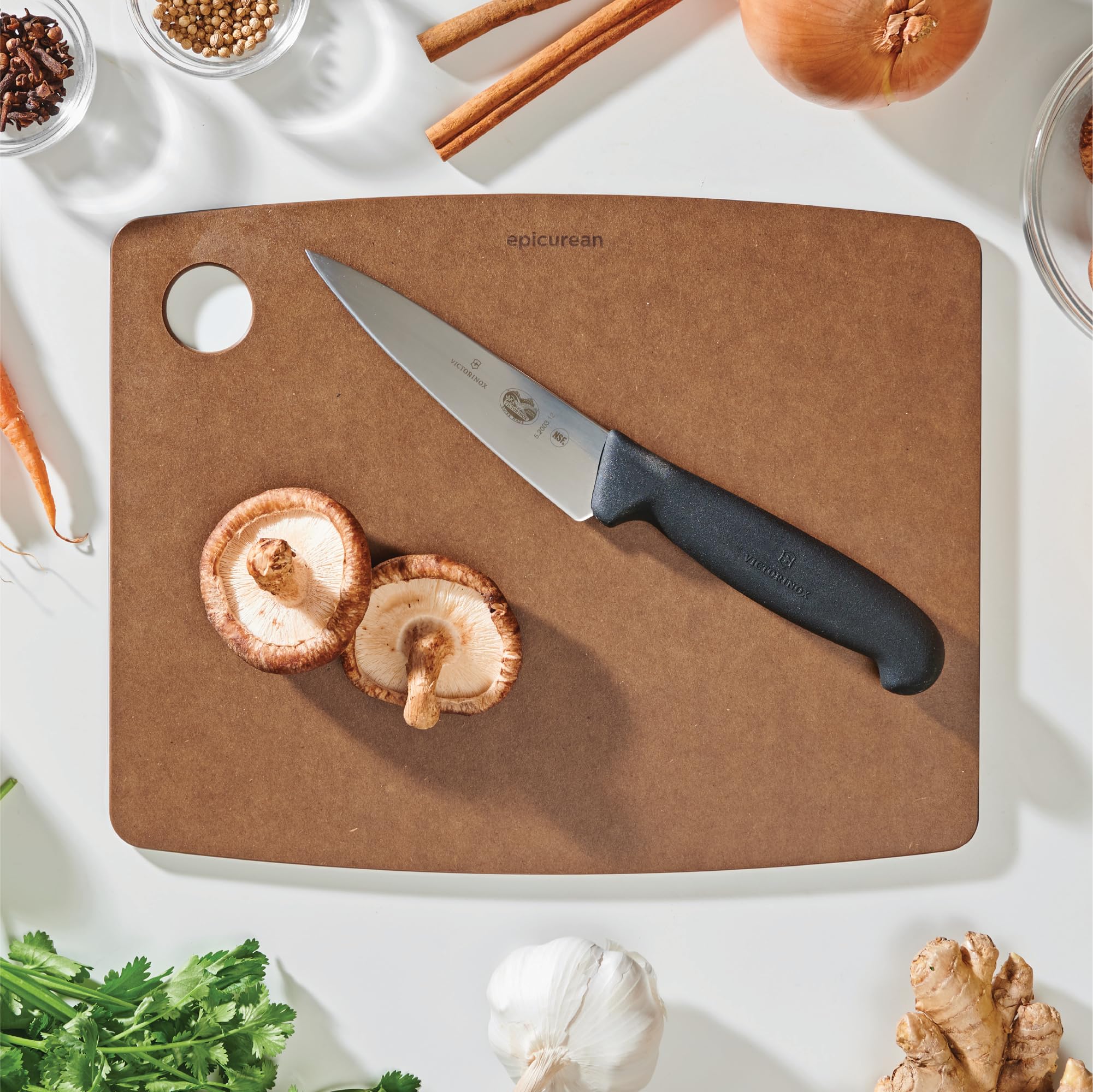 Epicurean close-up texture of paper-composite surface highlighting durable finish