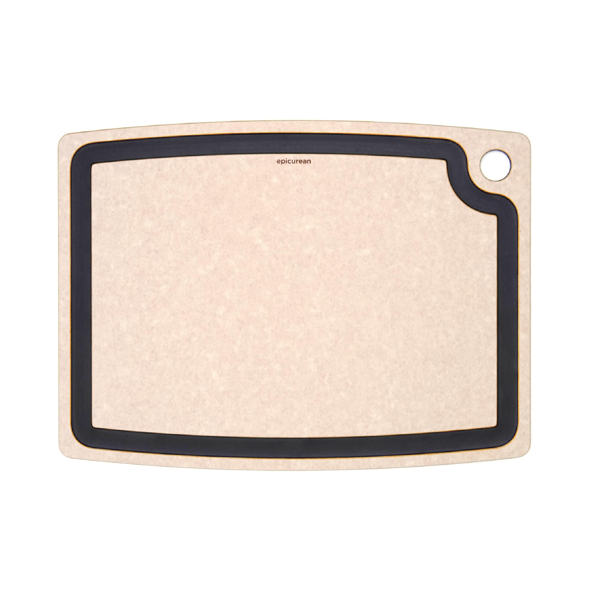 Epicurean front view showing natural and slate sides and elegant dual-color finish