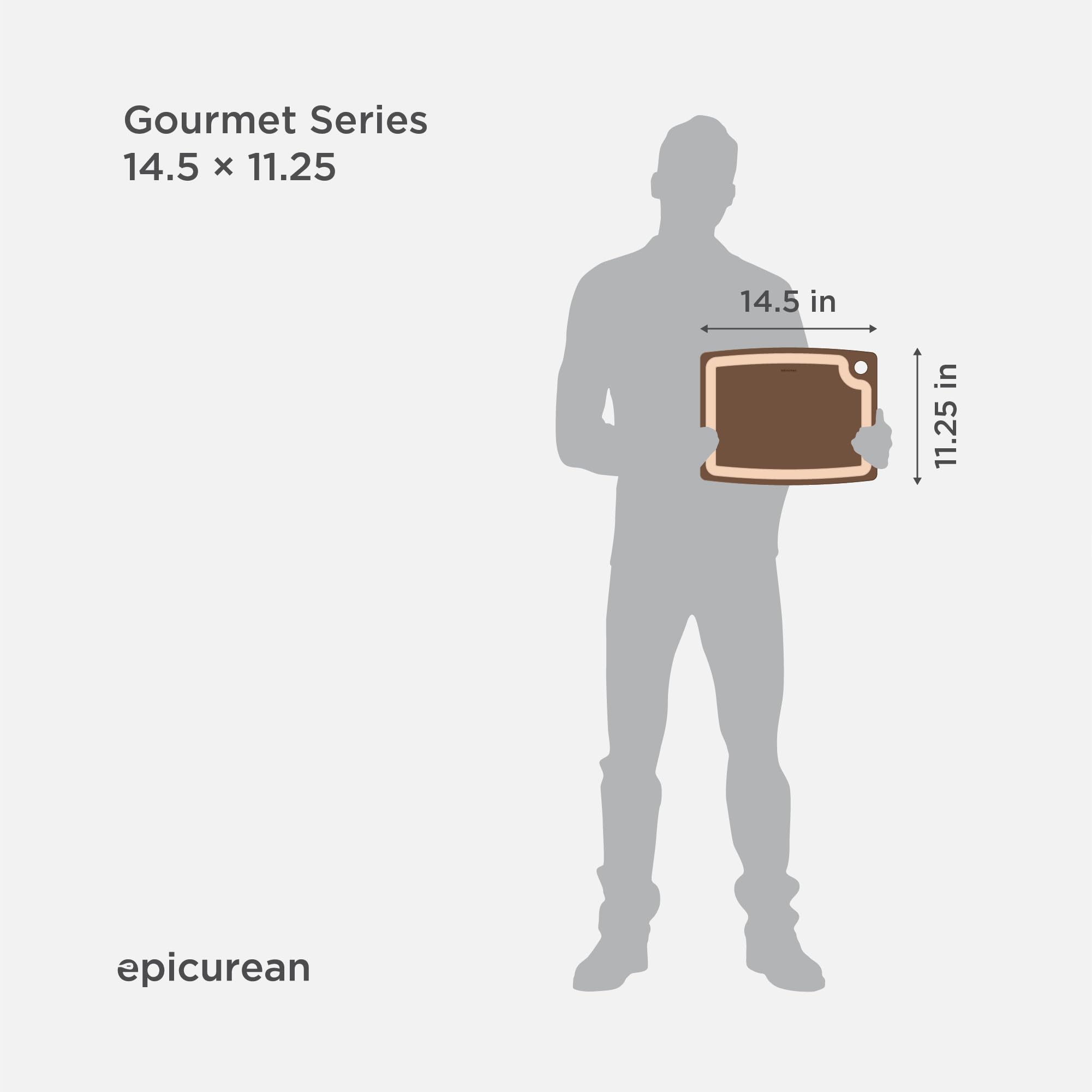 Epicurean hung on a hook in kitchen, easy to store and access