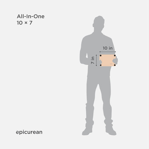 Epicurean close-up of juice groove capturing liquids to protect counters