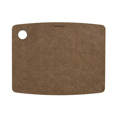 Epicurean front view of nutmeg cutting board showing full prep area and clean lines