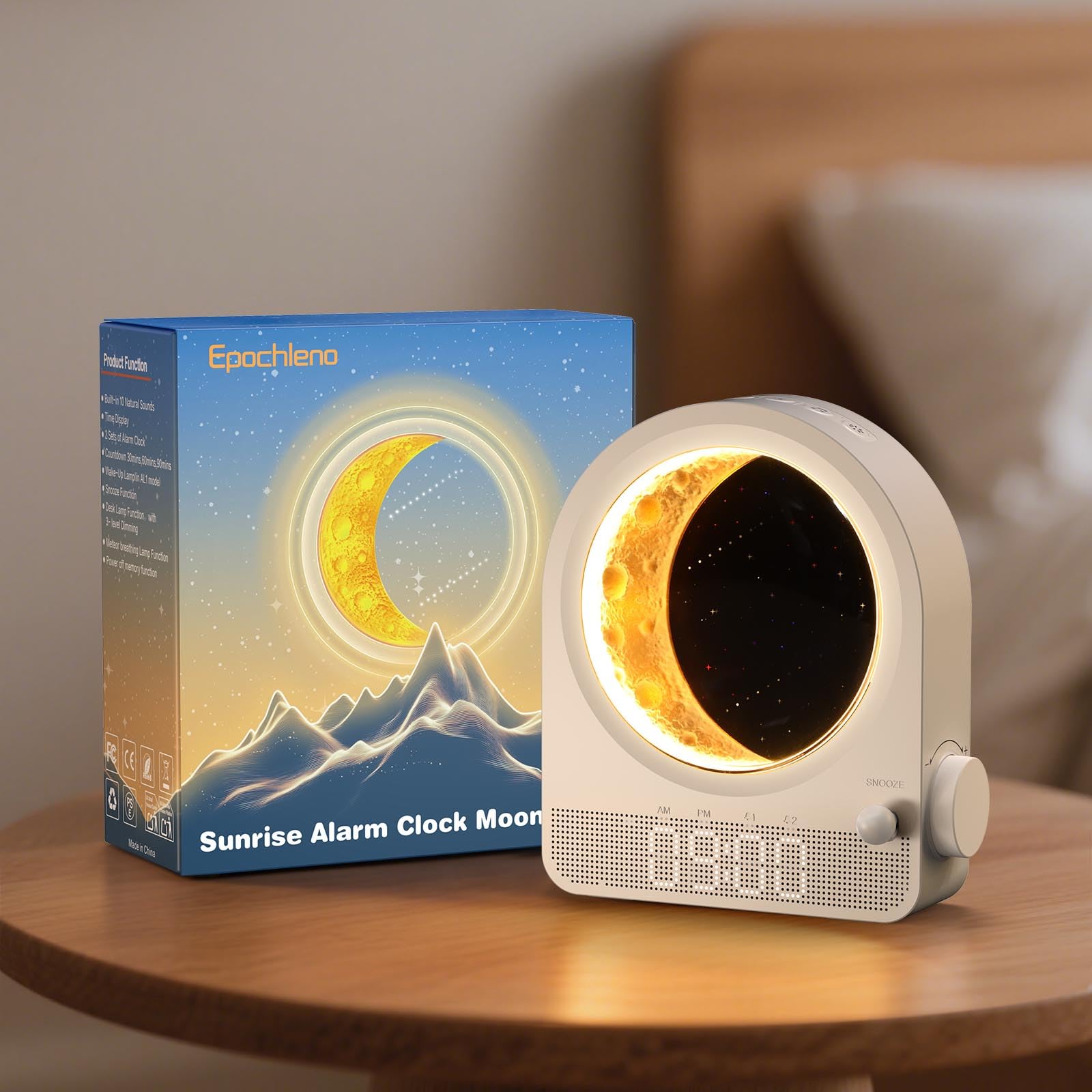 Epochleno front view showing minimalist design and readable display for easy use