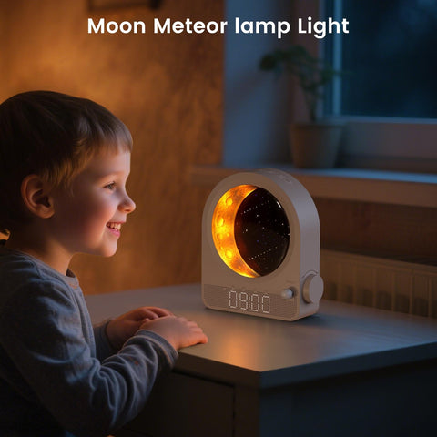 Epochleno digital display listing soundscapes and timers for sleep customization