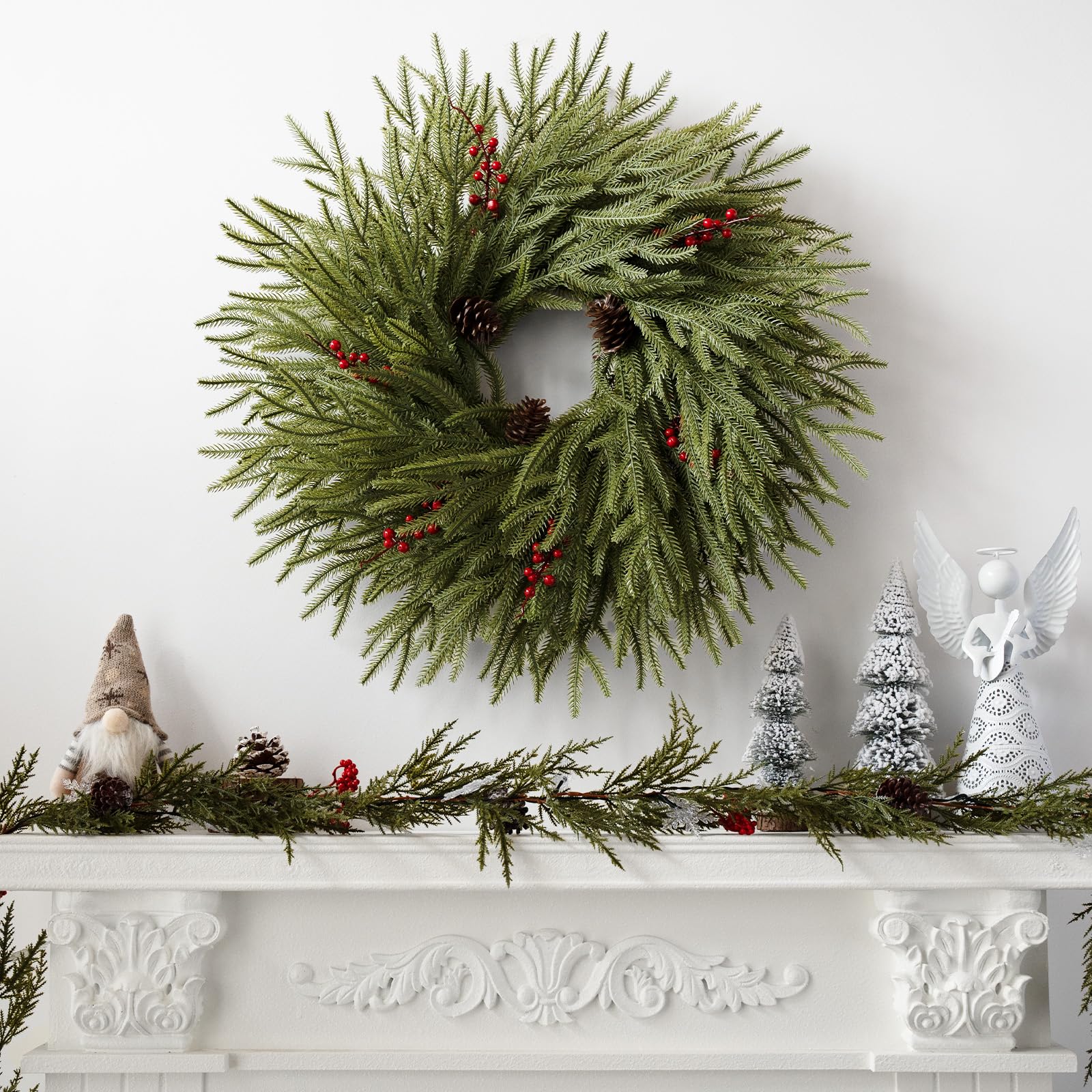 Eqanro mantel display demonstrating indoor styling versatility