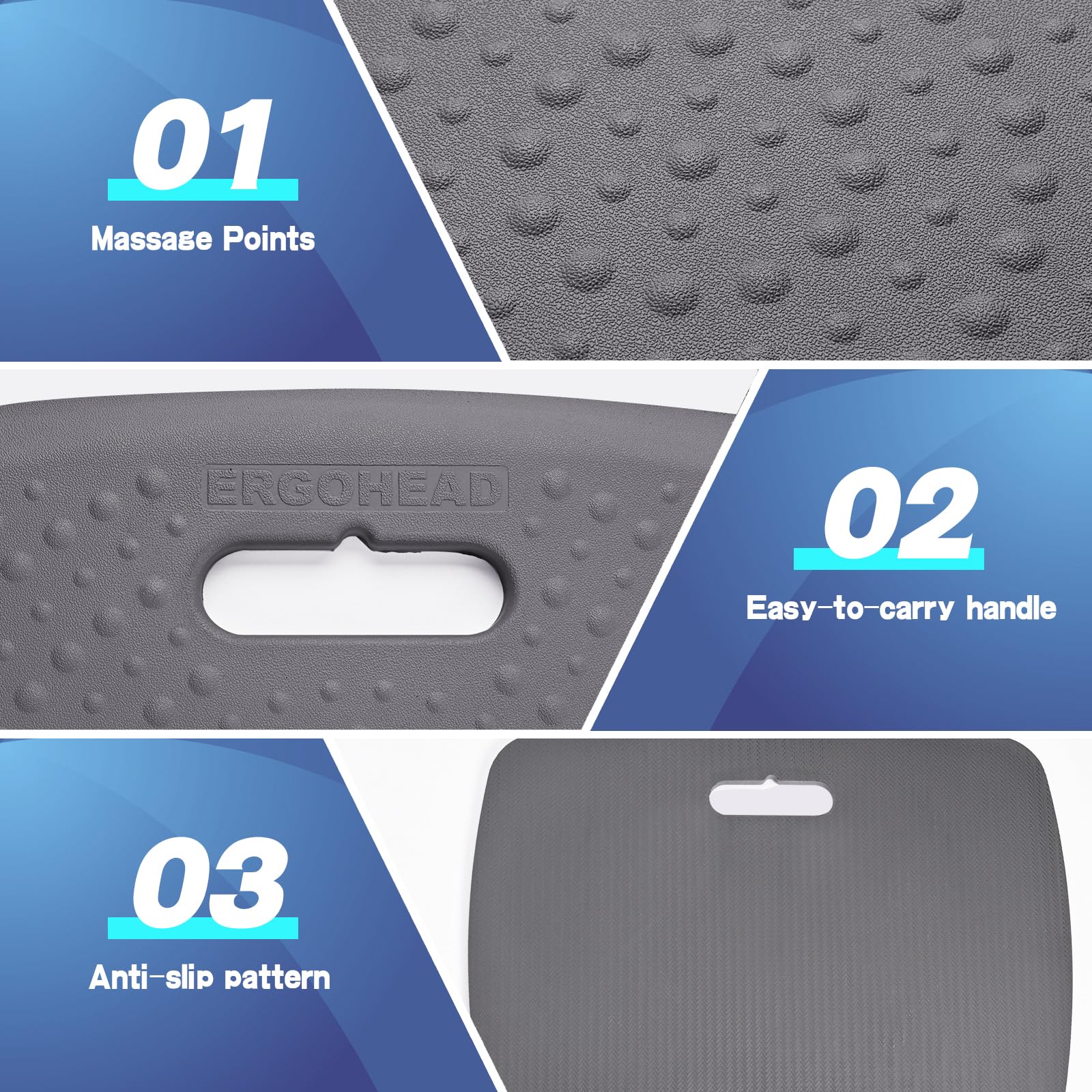 ergohead built-in handle shot for easy carrying and simple storage convenience