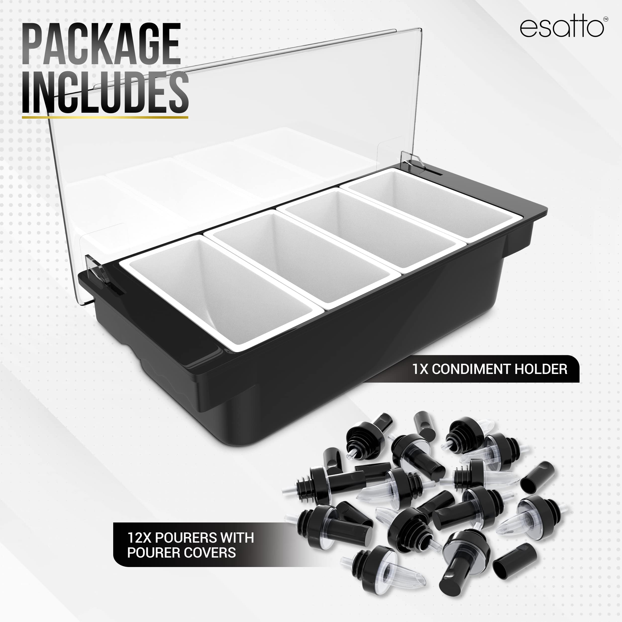 Esatto close-up of four 1-pint inserts highlighting easy cleaning and refill benefit