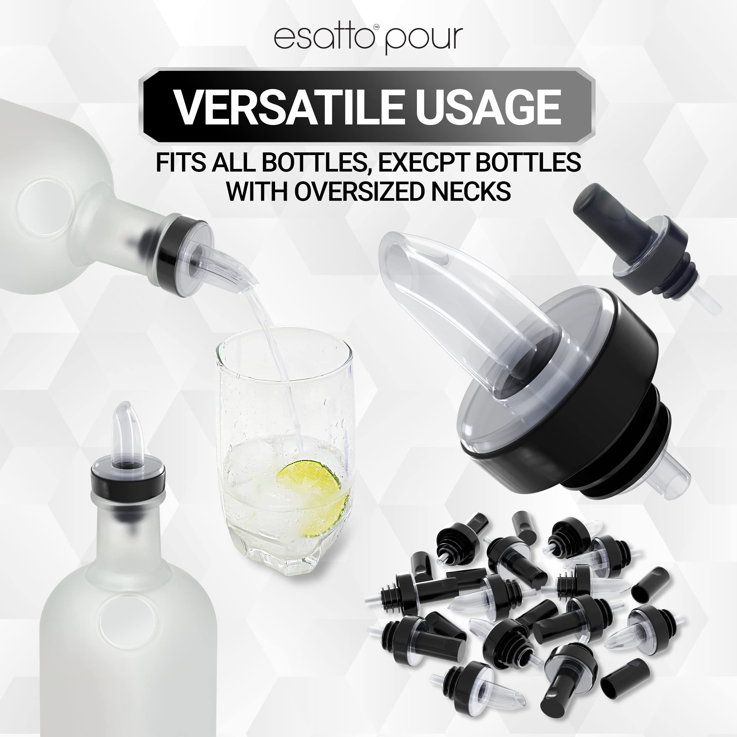 Esatto open lid revealing chilled inserts and garnish visibility benefit