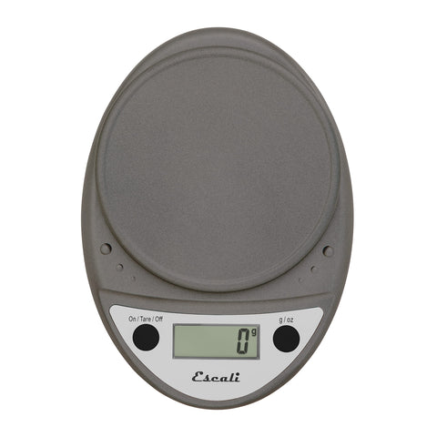 Escali Primo among colorful models in kitchen setting, offering style and reliable accuracy