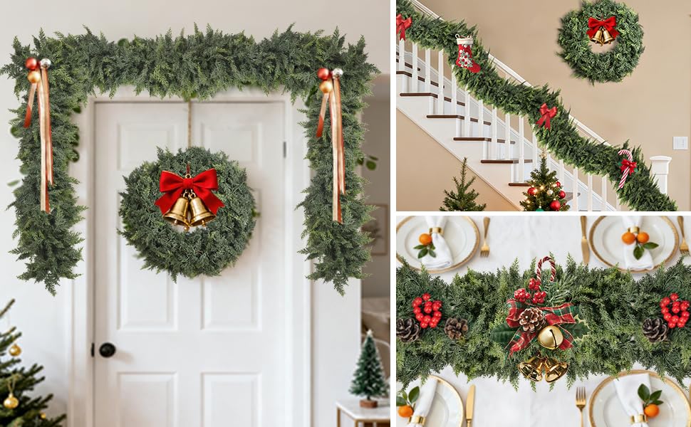 ESCRIO garland used as table centerpiece showing decorative versatility