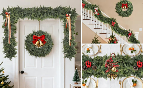ESCRIO garland used as table centerpiece showing decorative versatility