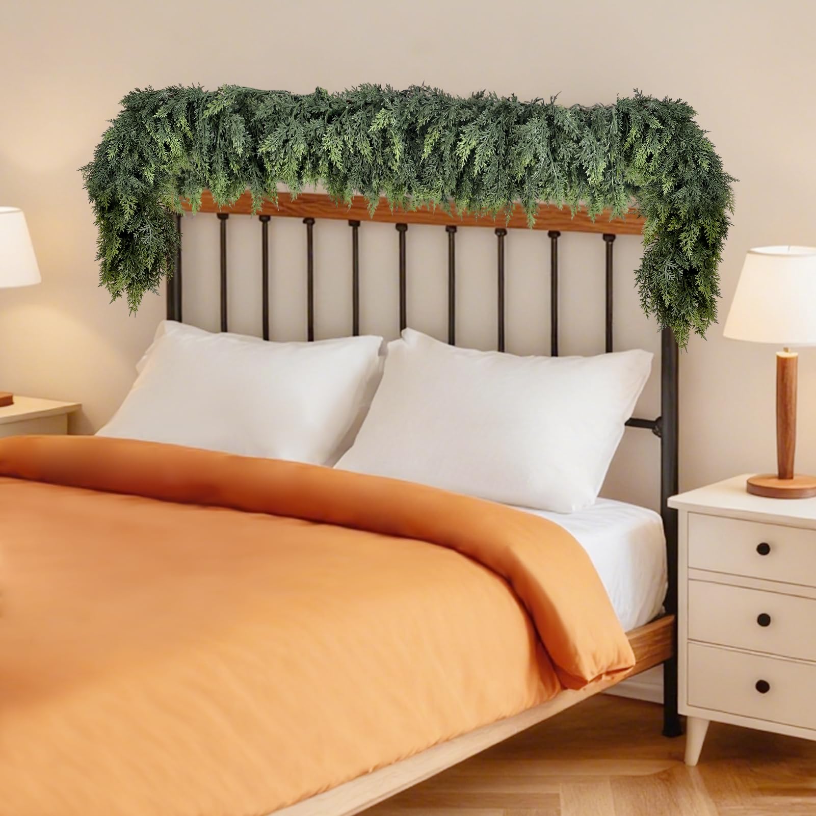 ESCRIO garland next to ruler showing 9 foot length and scale advantage