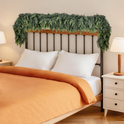 ESCRIO garland next to ruler showing 9 foot length and scale advantage