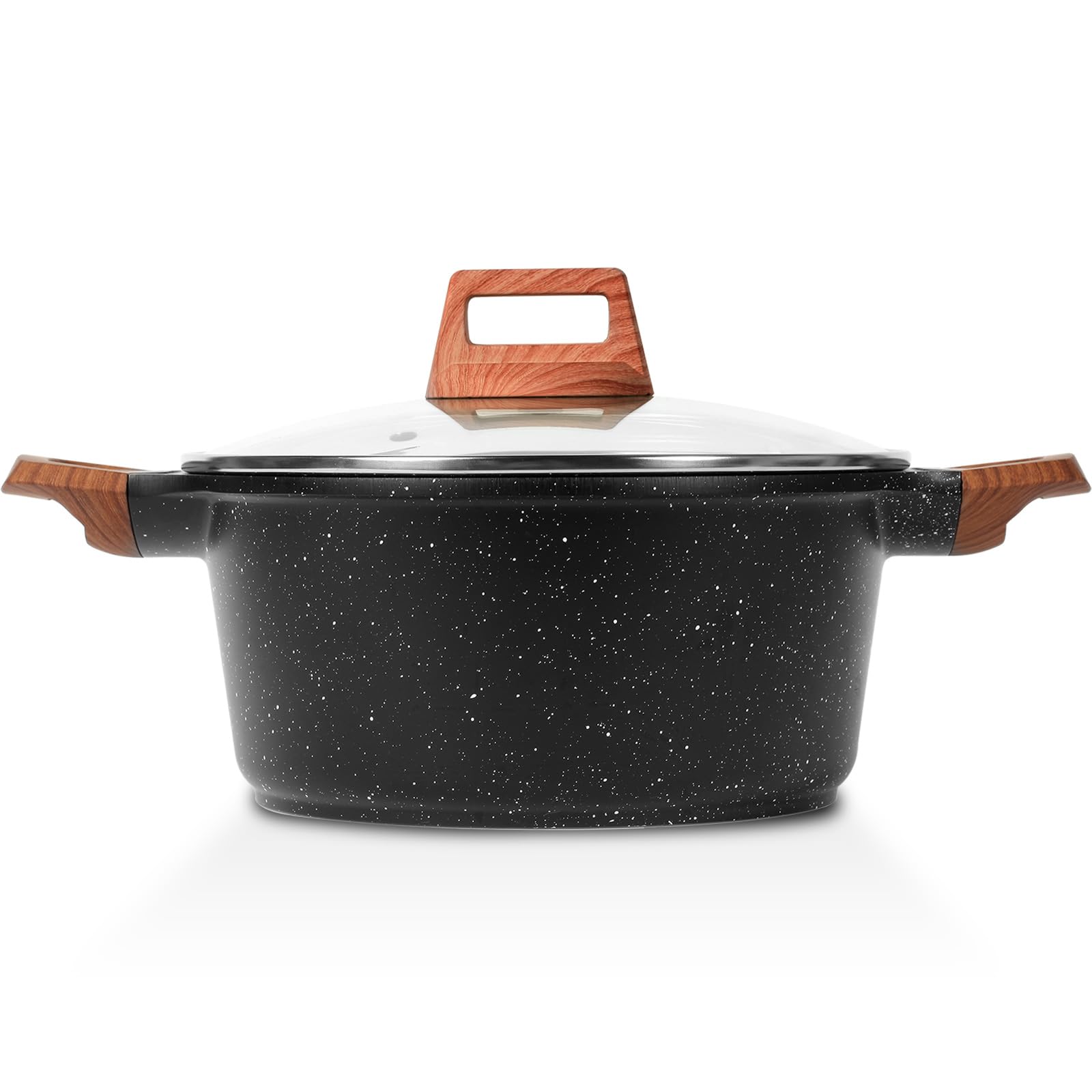 ESLITE LIFE stock pot staged on kitchen counter in lifestyle scene for everyday cooking benefit