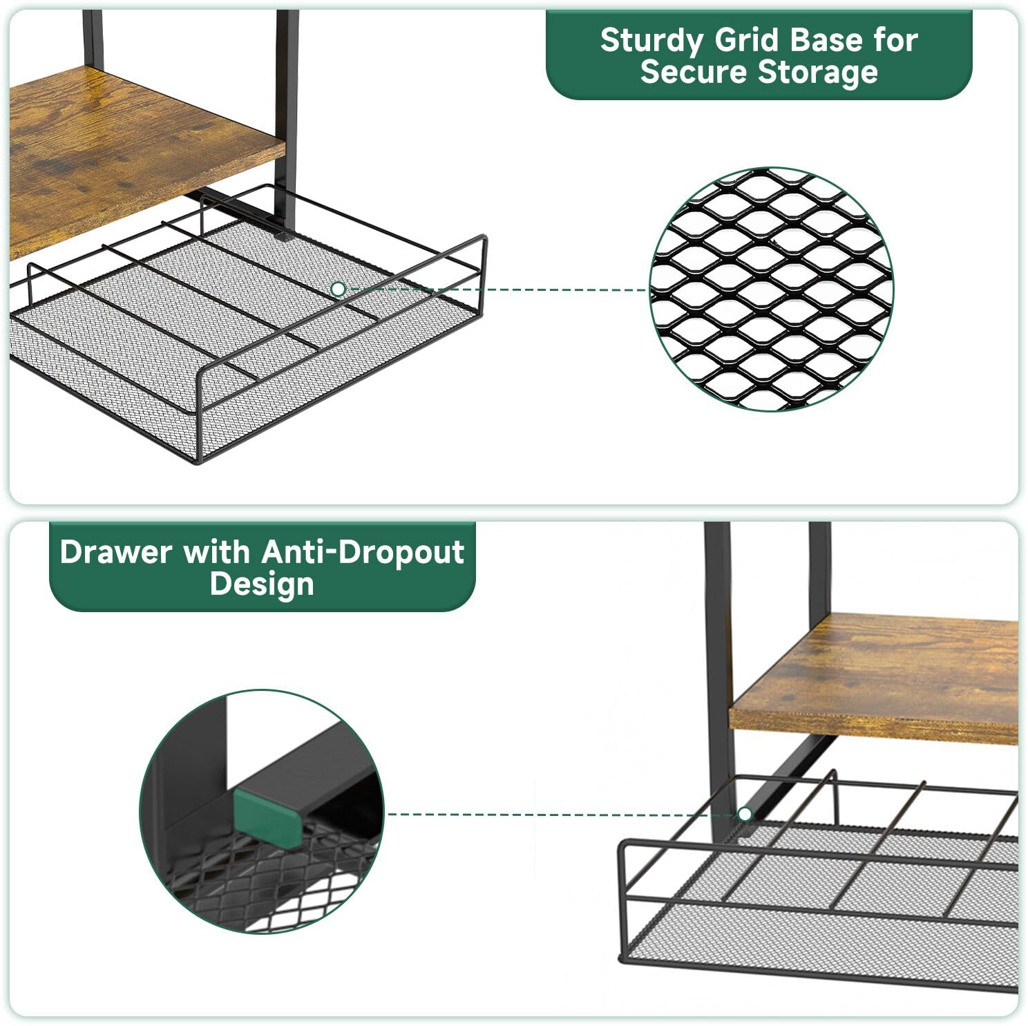 EsLuker.ly anti-slip feet close-up protecting counters and keeping unit stable