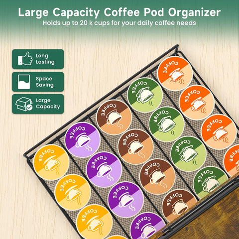 EsLuker.ly pod drawer open with dividers keeping pods separated and easy to grab