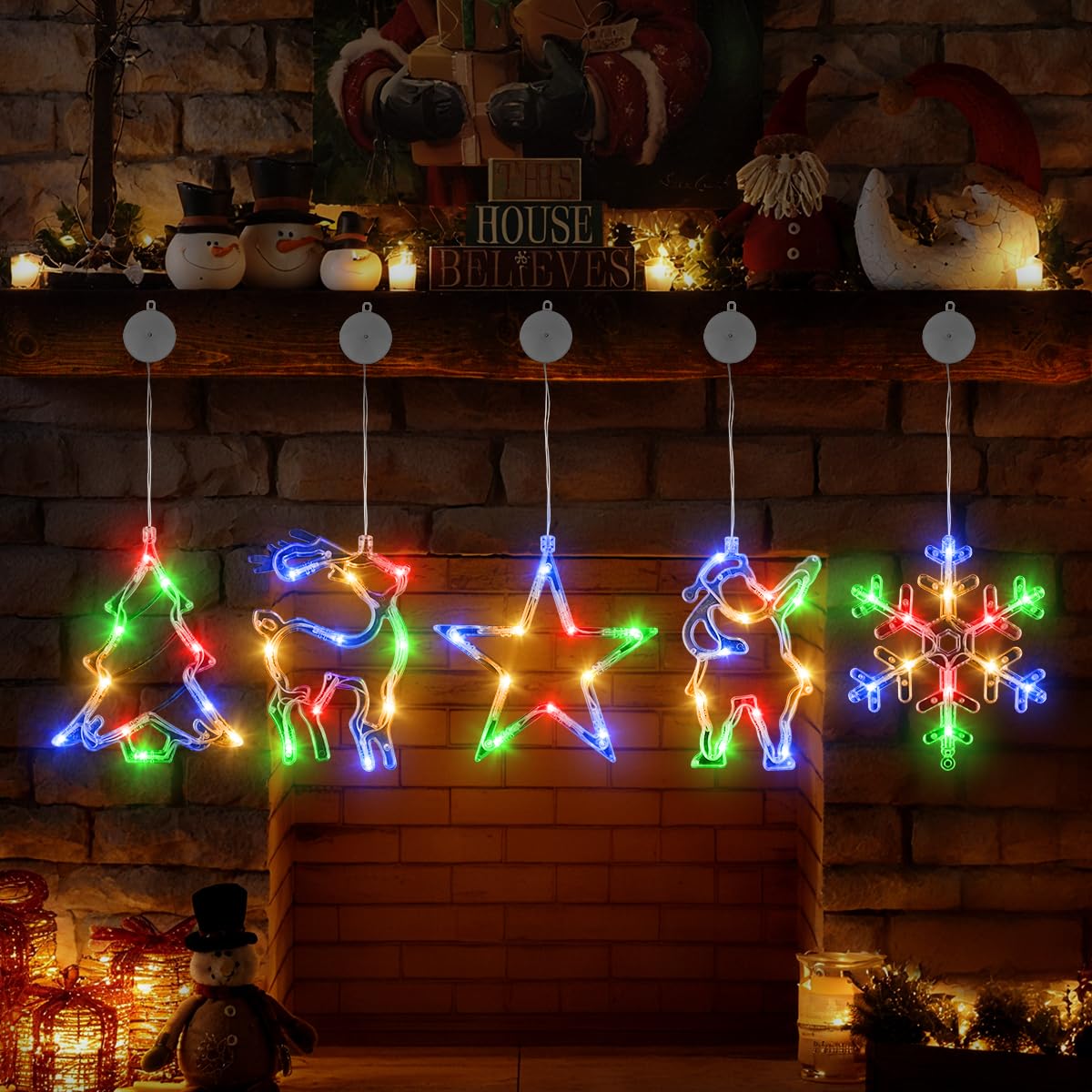 Esnendir porch at night with lights creating cozy holiday ambiance