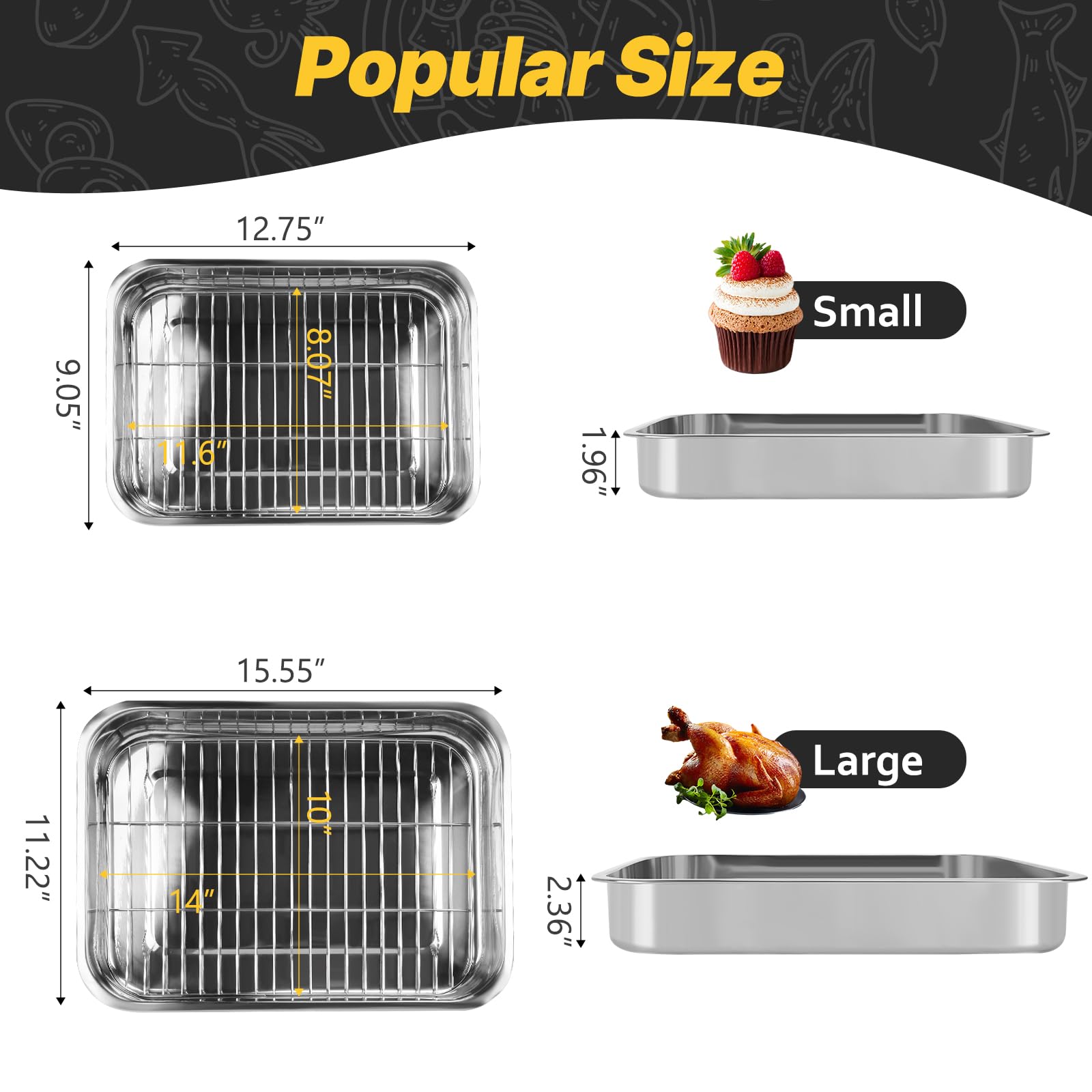 EsOfficce roasting pan in oven with turkey illustrating even heat circulation benefit