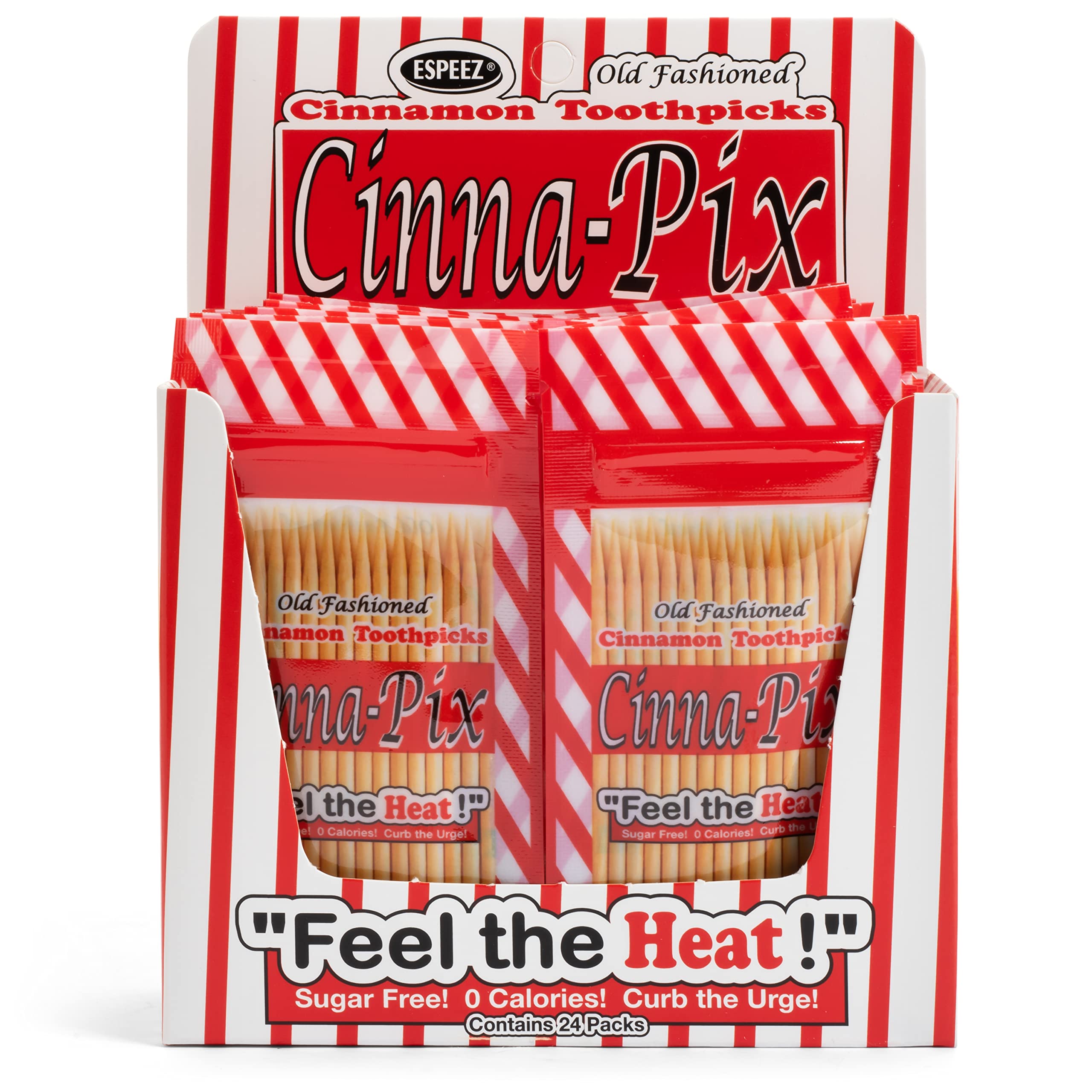 Espeez front packaging showing bold Cinna-Pix design and portable packs for convenience