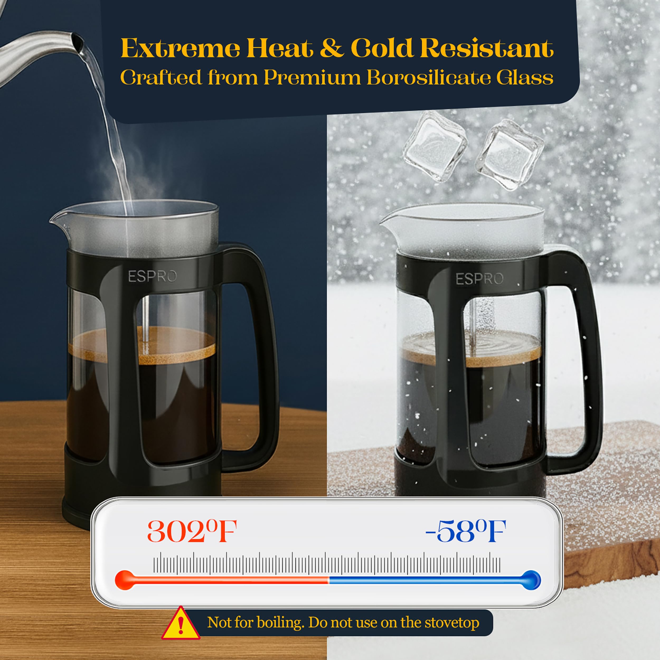 ESPRO P3 used for cold brew in pitcher demonstrating versatility for chilled beverages