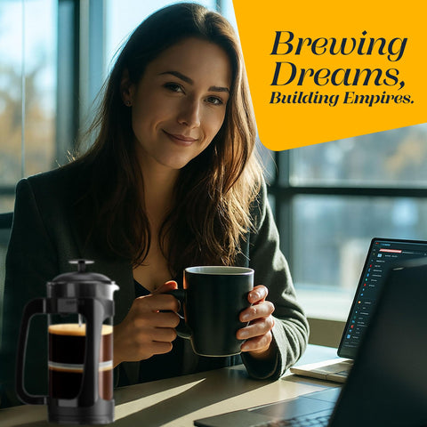 ESPRO P3 on kitchen counter with croissant, styled for everyday coffee ritual