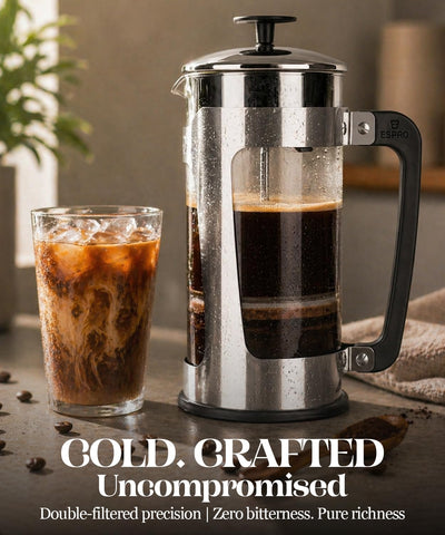 ESPRO P5 close-up of dual microfilter highlighting fine mesh benefit: grit-free coffee