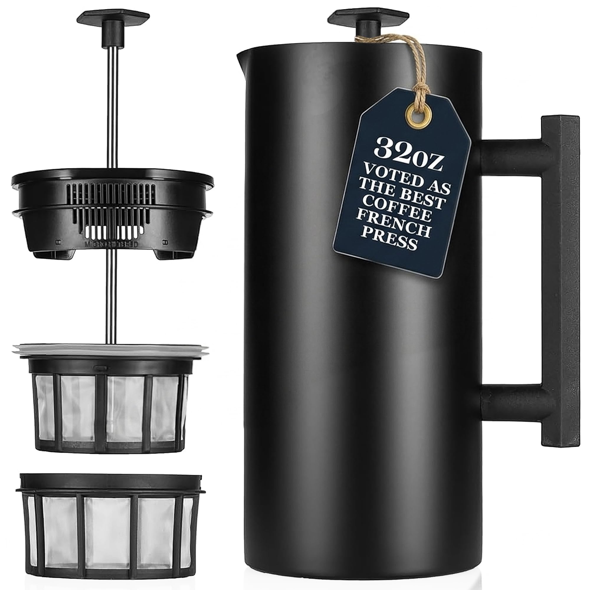 ESPRO P6 front view in matte black showing durable design and insulated benefit