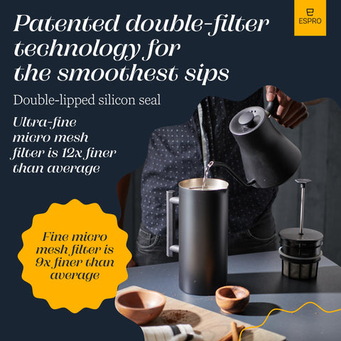 ESPRO P6 cross-section of double-walled steel illustrating superior heat retention