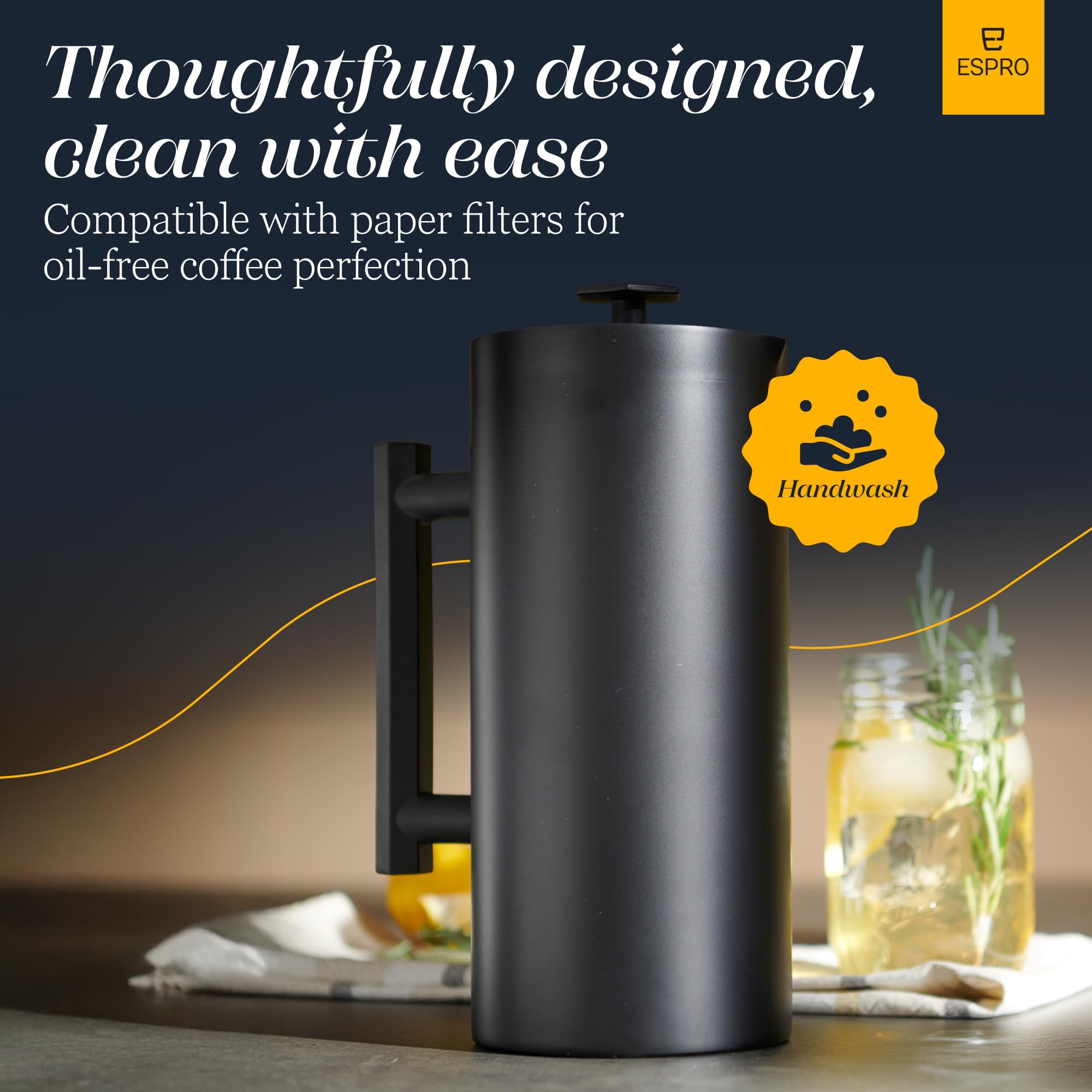 ESPRO P6 powder-coated matte finish detail demonstrating scratch resistance