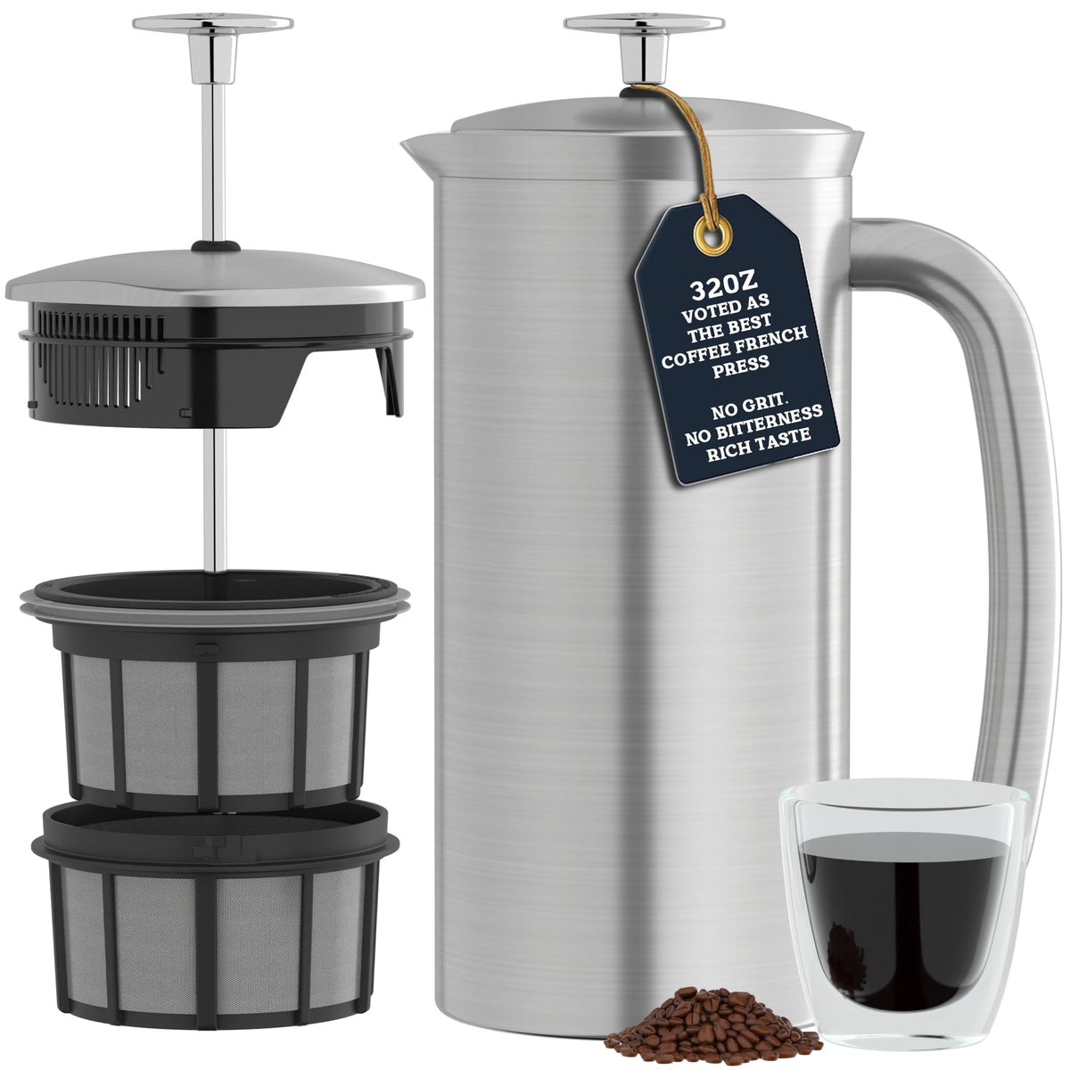 ESPRO P7 front view showing brushed stainless and sleek design benefit durability