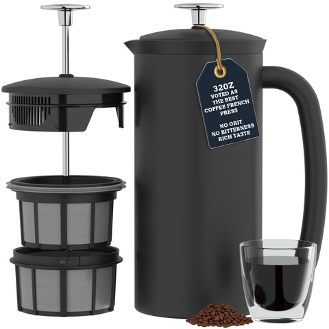 ESPRO P7 front view showing matte black finish and sleek silhouette, durable design benefit