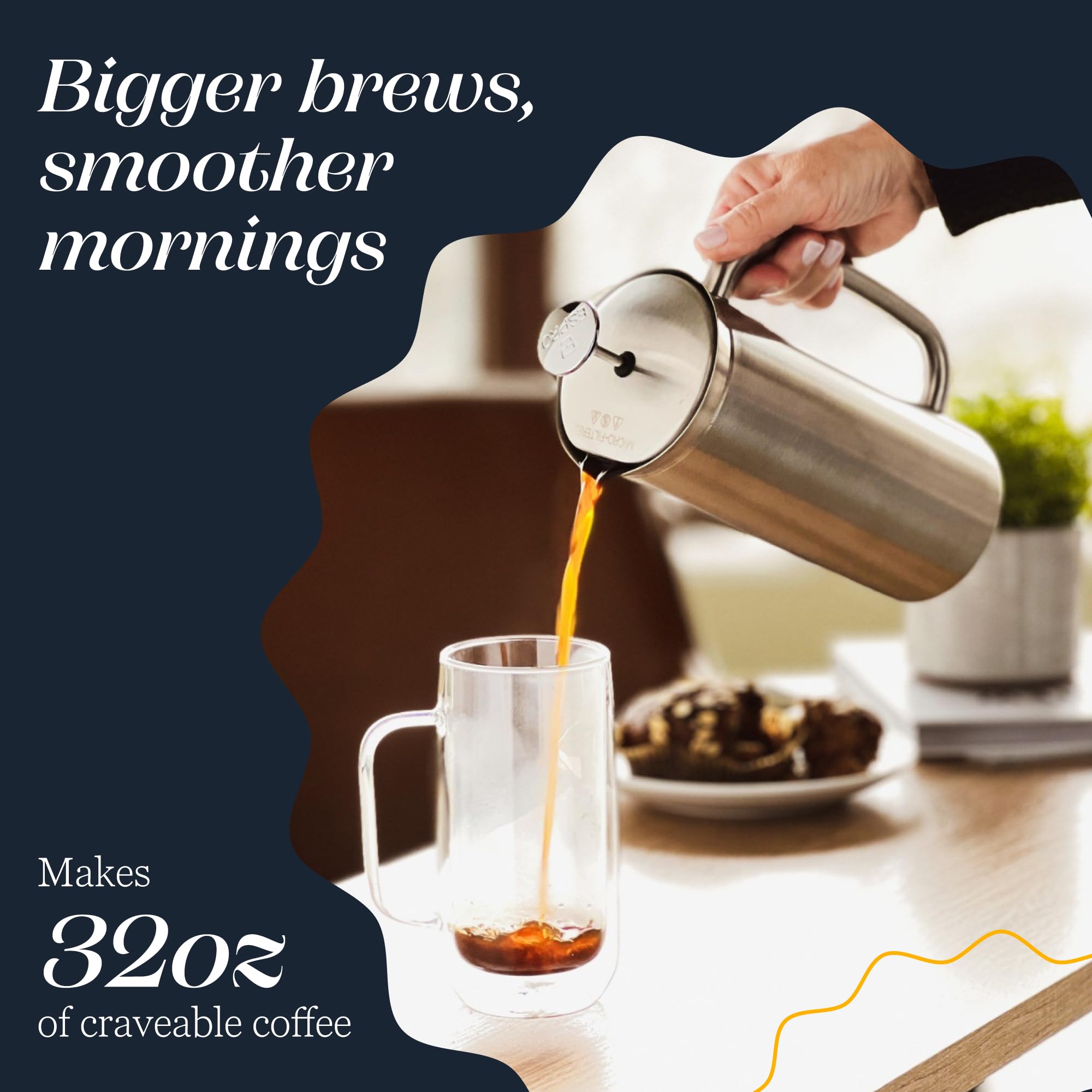 ESPRO P7 held by hand demonstrating cool-touch exterior benefit for safe handling