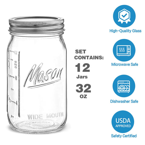 Esrentle wide-mouth top view of an open jar for easy filling benefit