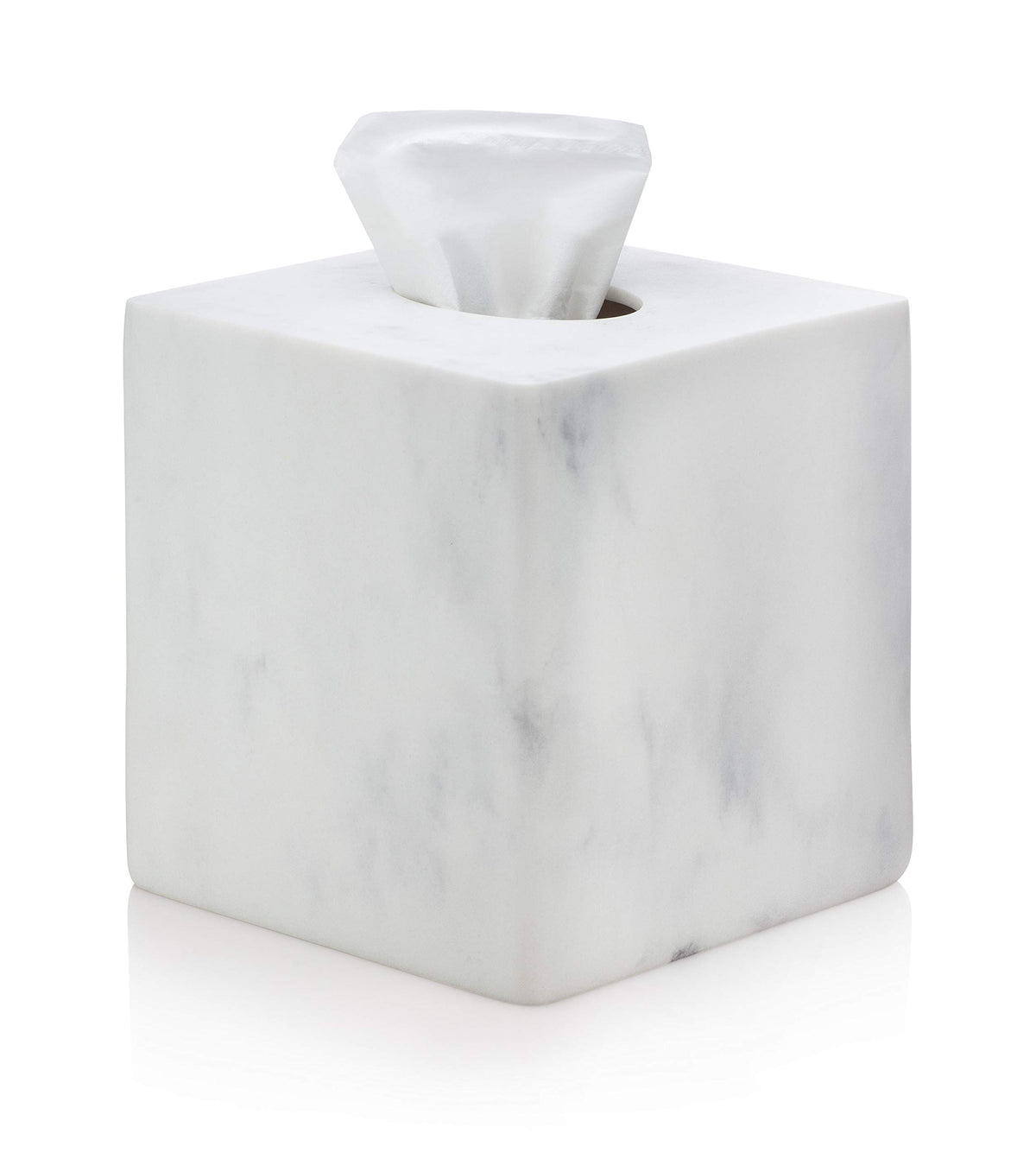 Essentra Home front view showing white marble finish and elegant styling benefit