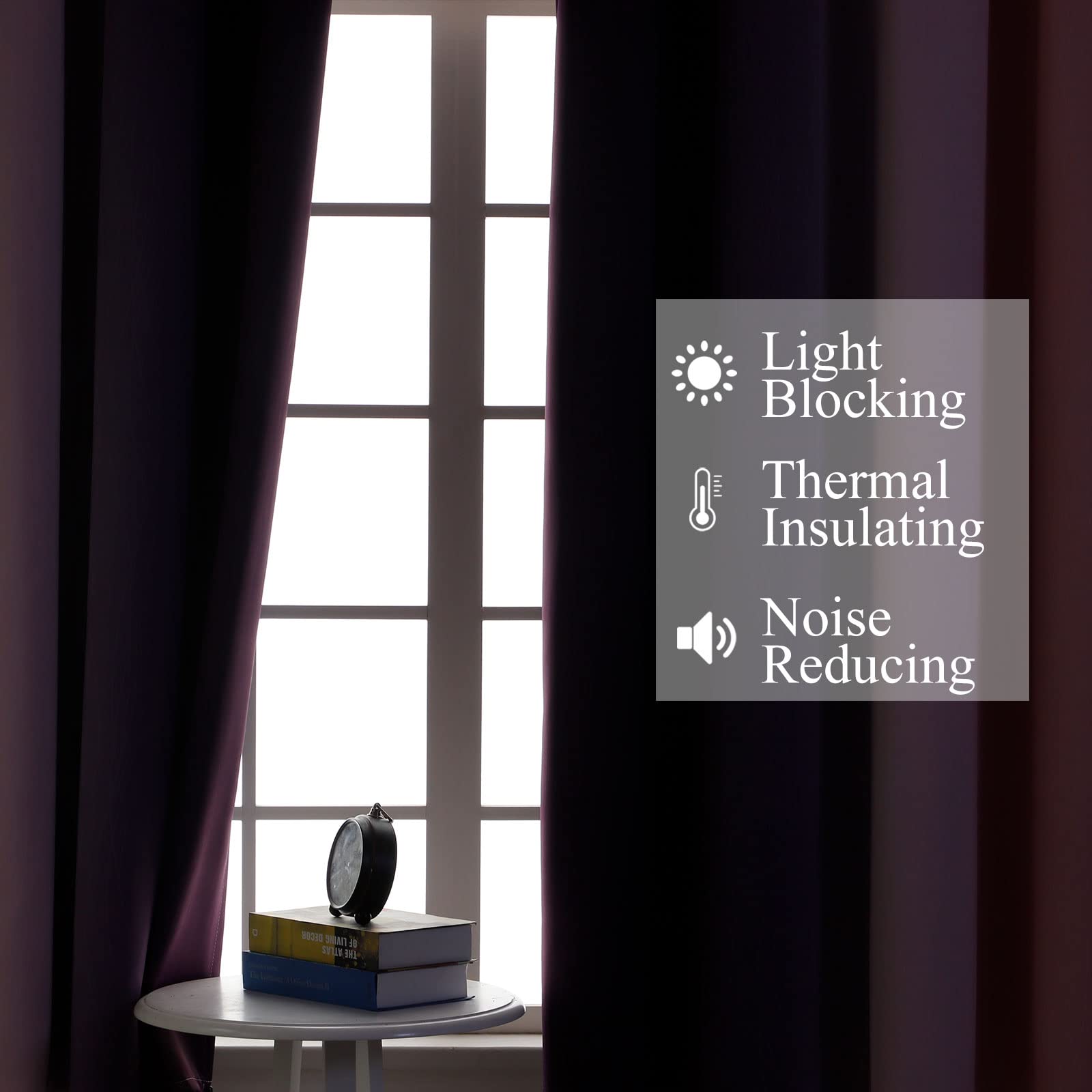Estelar Textiler silver grommet top pictured for easy rod installation