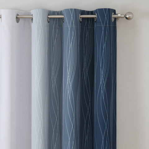Estelar Textiler staged living room with curtains reducing glare and enhancing decor