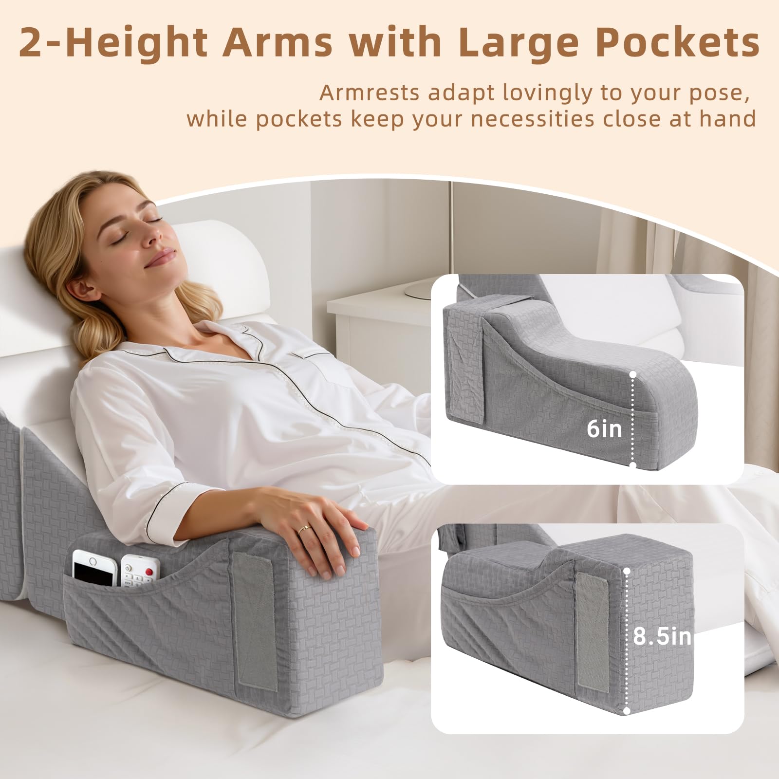 ESUERDO size comparison next to a pillow shows true 19-inch scale