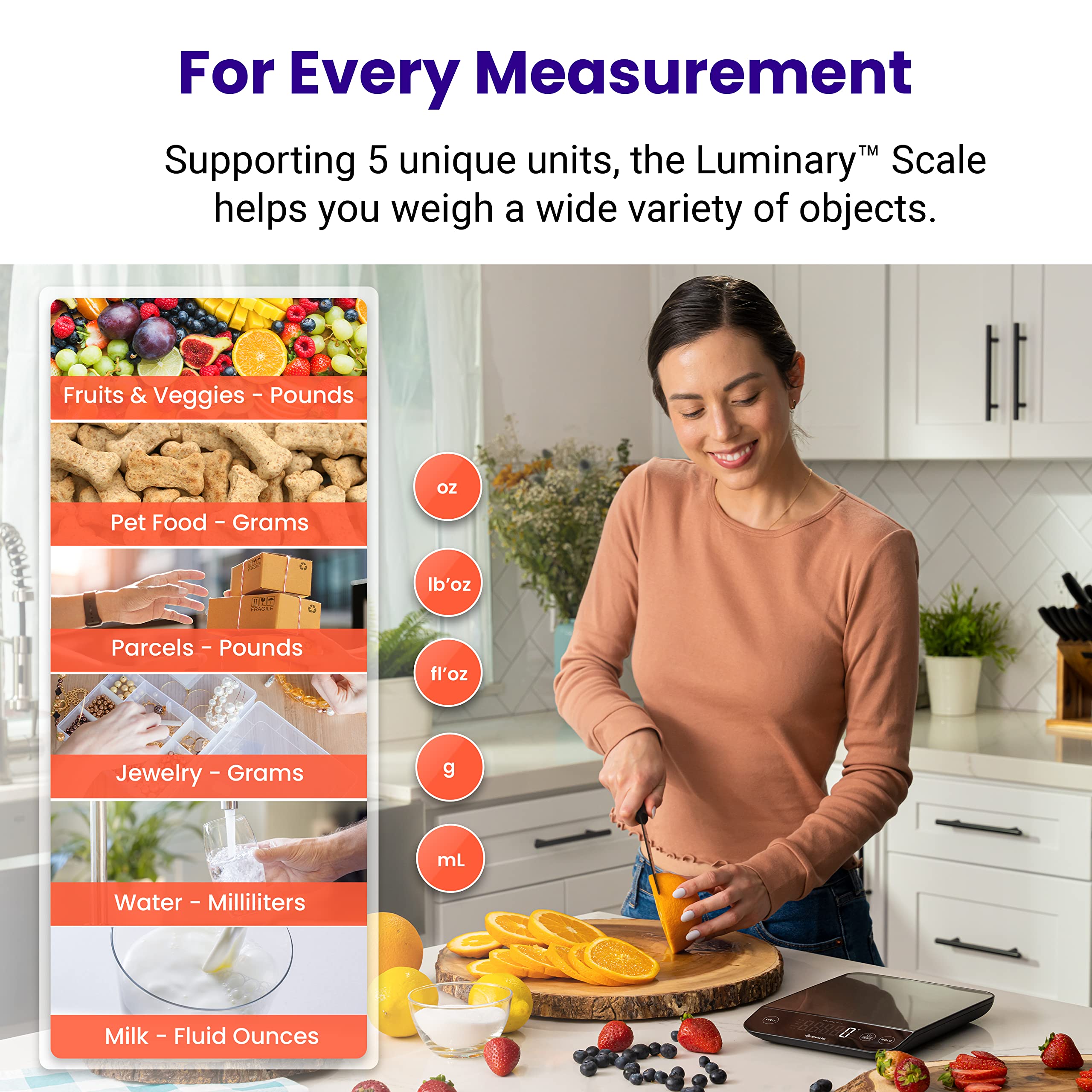 Etekcity scale compared with a hand to illustrate size and portability benefits