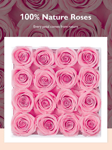 Eterfield rose box on a nightstand in a room showing decorative impact and low-maintenance benefit