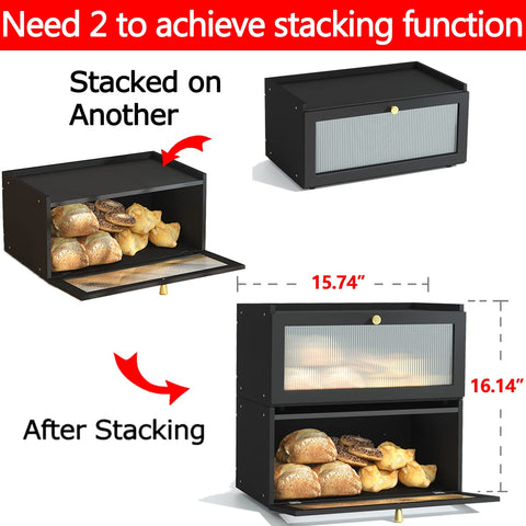ETMI bread box packaging and included hardware showing easy assembly benefit