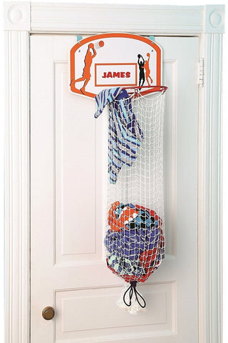 Etna backboard front view showing colorful basketball design and tidy look benefit