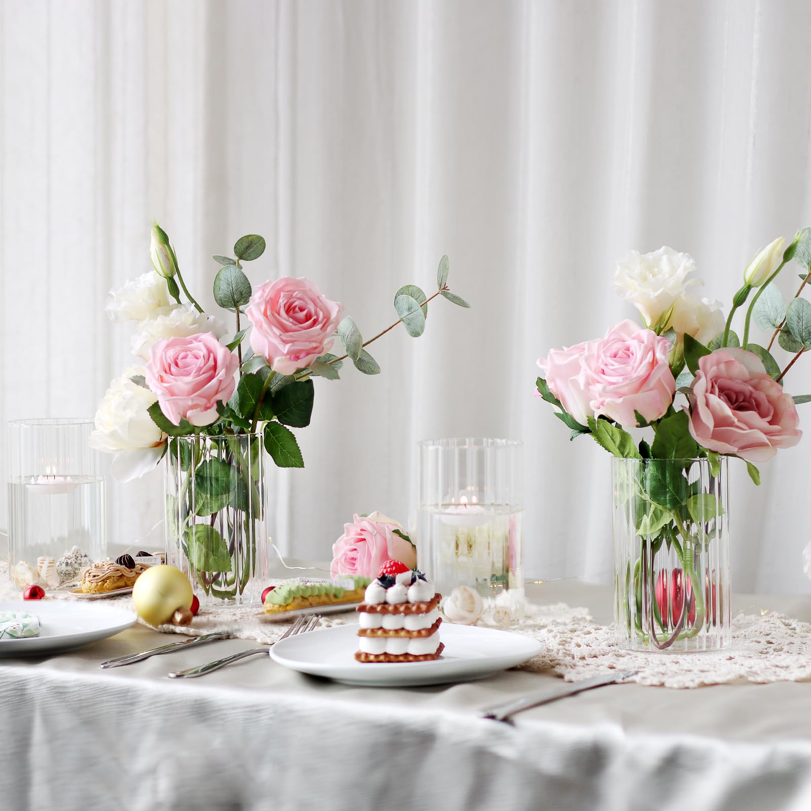 Etolies single vase holding fresh stems demonstrating floral display benefit
