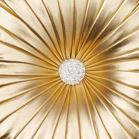 EUCIOR close-up of hand-pleated stitching highlighting crafted detail and texture