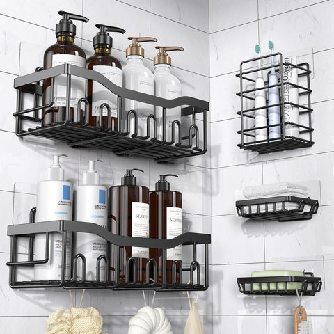 EUDELE front view of all five rustproof shelves showing compact storage benefits