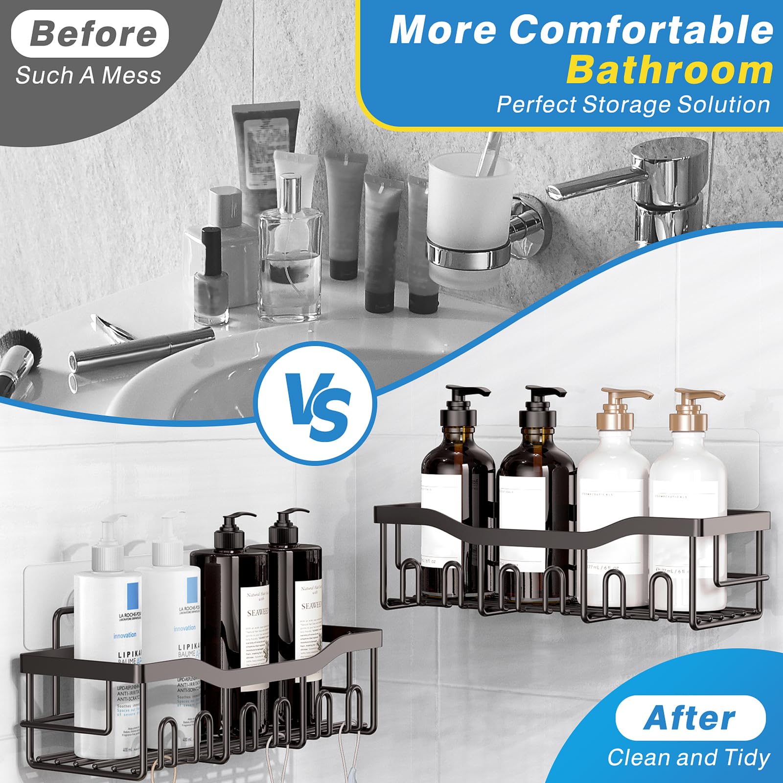 EUDELE shelf hollow design detail showing fast drainage and cleaner surfaces