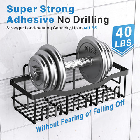 EUDELE shower caddy mounted in shower offering organized bottle storage
